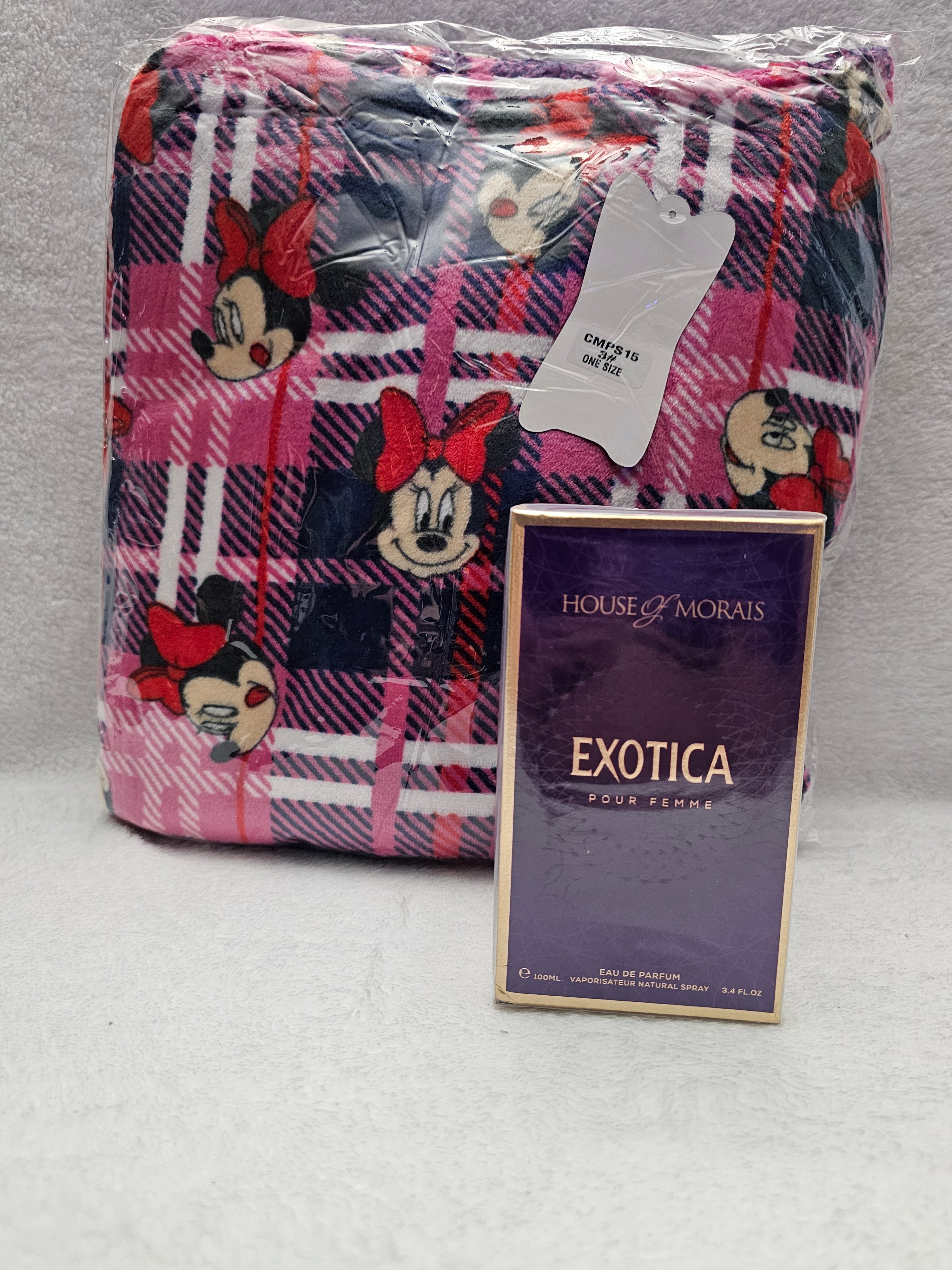 Women’s Minnie Style Pajama One Size Regular with Exotica Perfume – Gift Set