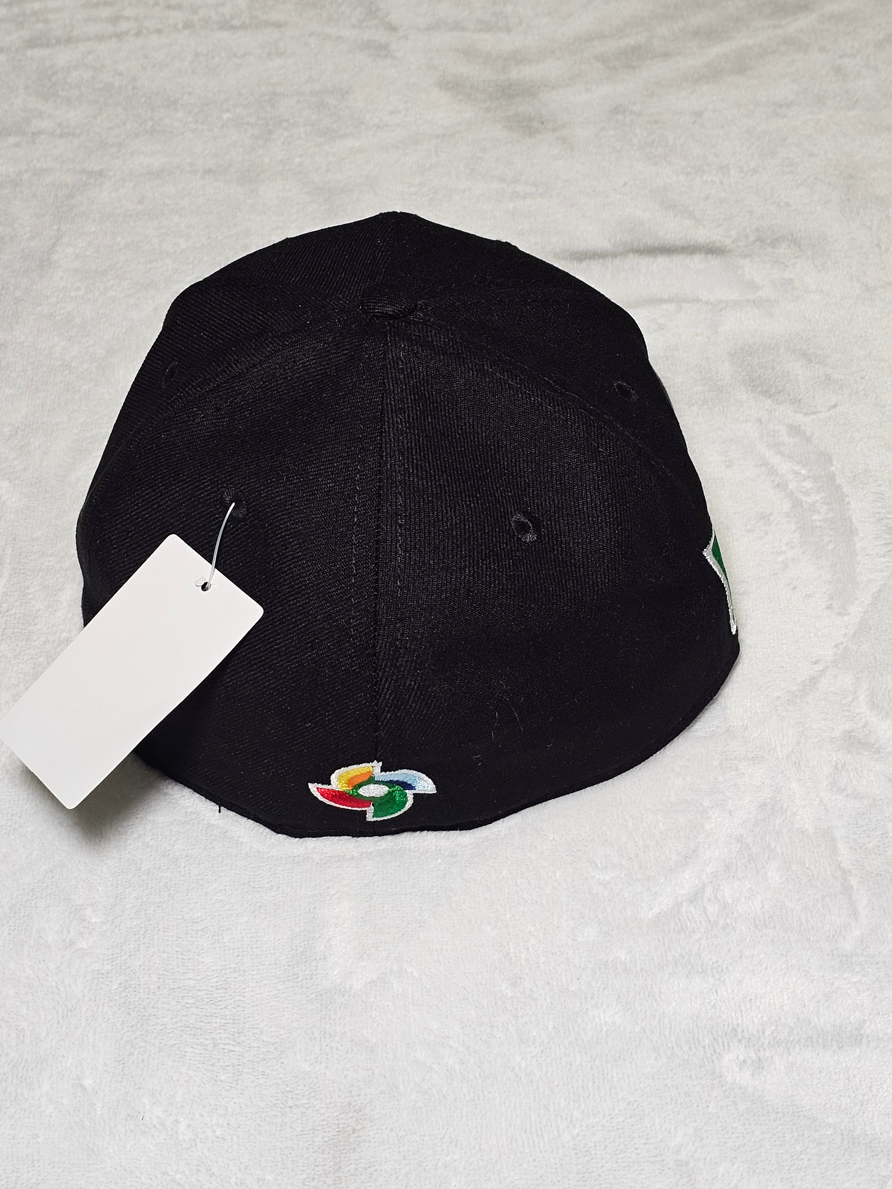 Mexico Snapback Hat Black Flat Bill Adjustable Cap Embroidered M Logo