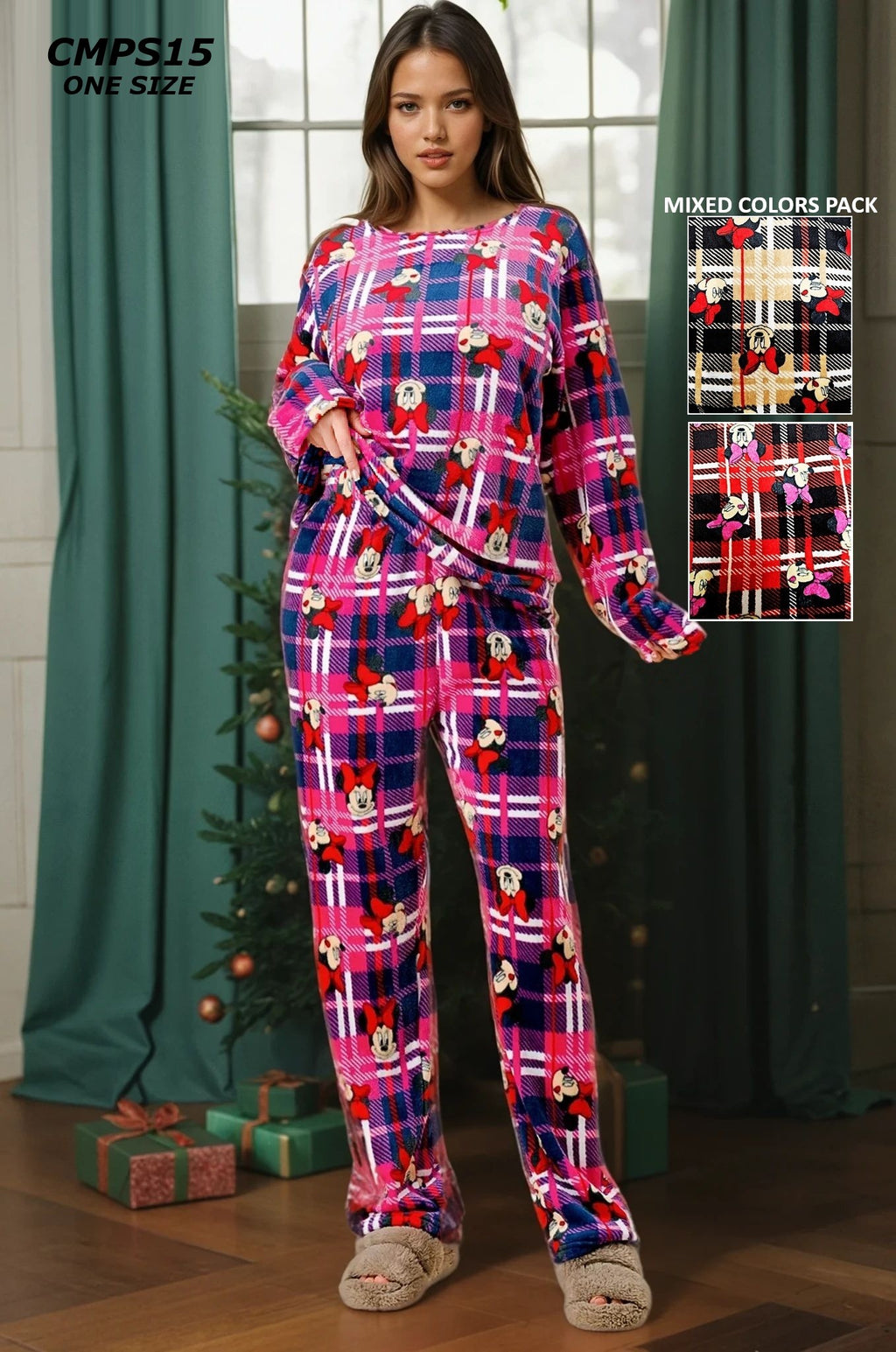 Women’s Minnie Style Pajama One Size Regular with Exotica Perfume – Gift Set