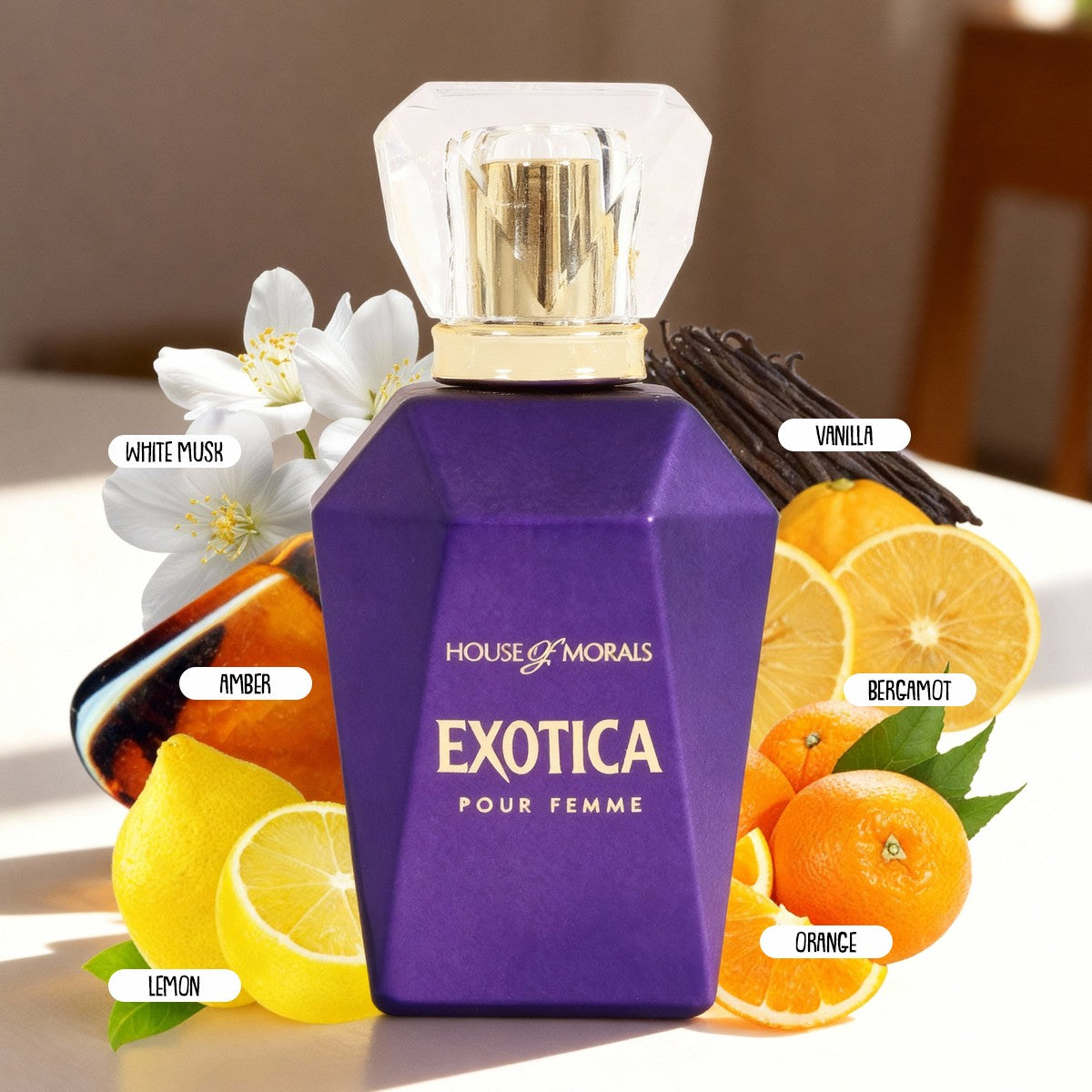 Women’s Minnie Style Pajama One Size Regular with Exotica Perfume – Gift Set