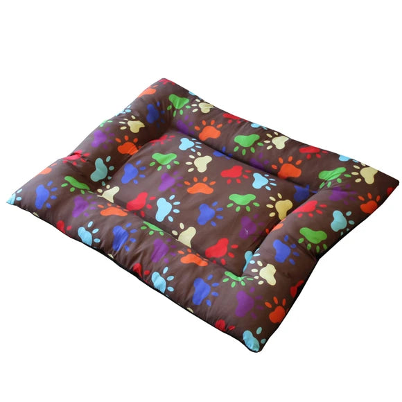 21"x25" Cozy Flat Pet Bed with Paw Print Design