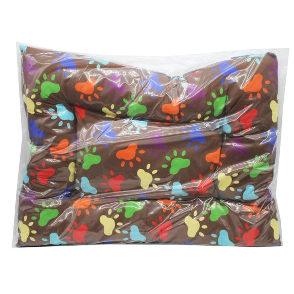 21"x25" Cozy Flat Pet Bed with Paw Print Design