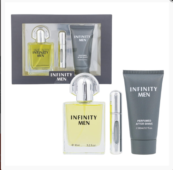 Infinity Men Eau de Toilette Gift Set for Men, 3 Pieces