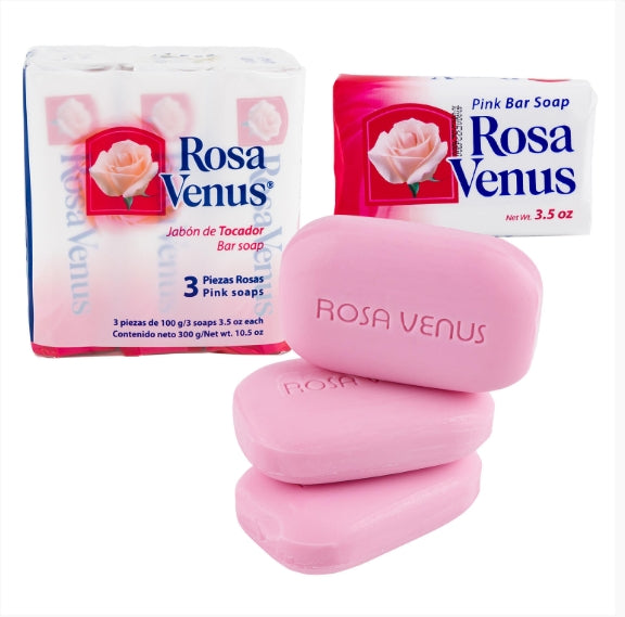 Rose Skincare Beauty Bundle – Rosa Soap, Makeup Remover & Facial Cleanser – New