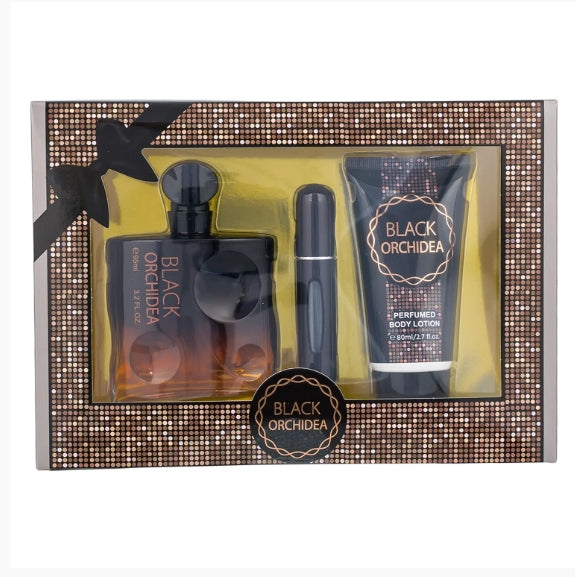 Black Orchidea Perfume and Body Lotion Gift Set, 3 Pieces