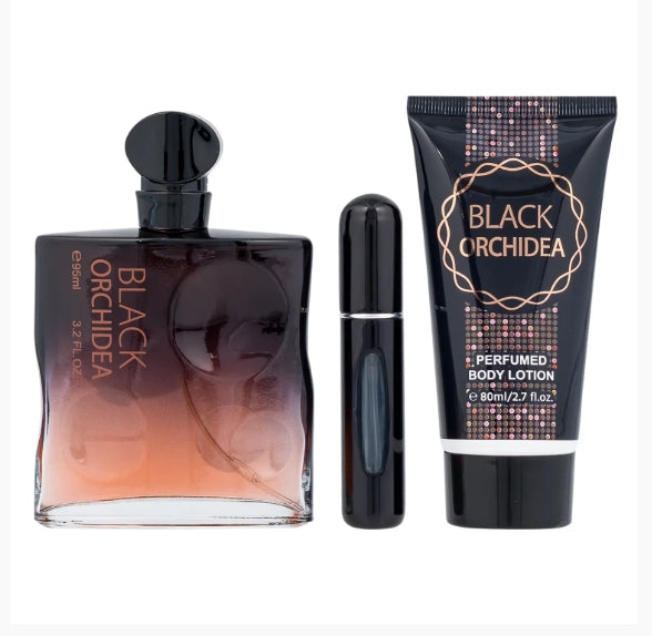 Black Orchidea Perfume and Body Lotion Gift Set, 3 Pieces