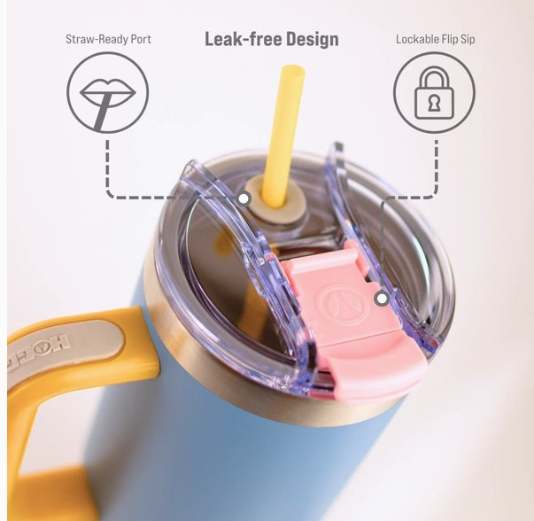 Hogg Big Swig 40 oz Tumbler with Handle and Straw