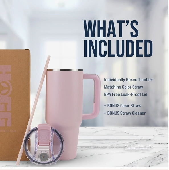 Hogg Big Swig 40 oz Tumbler with Handle and Straw