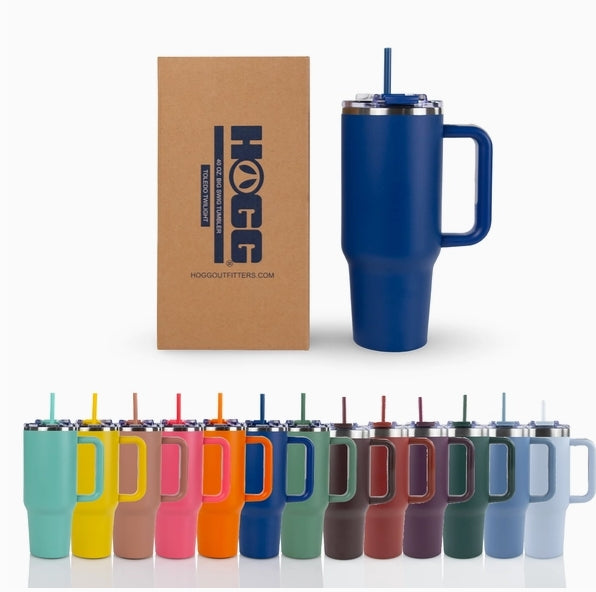 Hogg Big Swig 40 oz Tumbler with Handle and Straw