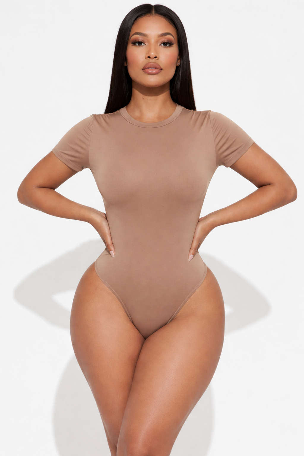 Basic Short Sleeve Crew Neck Bodysuit